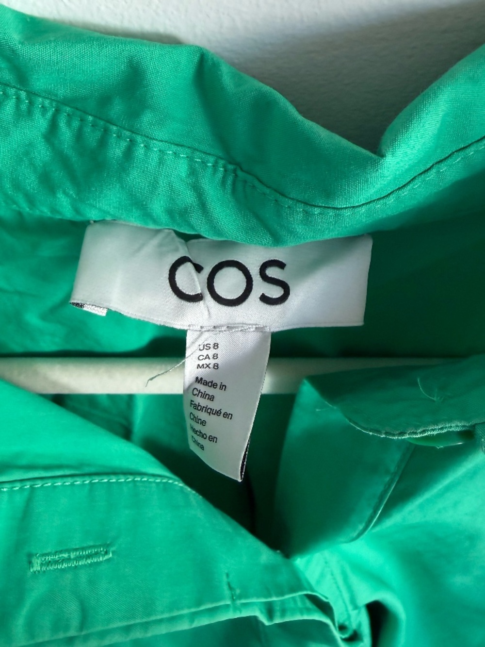 COS A-Line Shirt Dress in Green - Picture 5 of 8